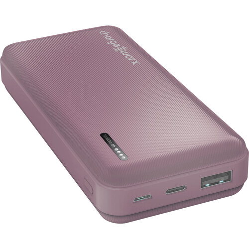 ChargeWorx Dual USB Slim Power Bank (10000mAh Ash Rose)