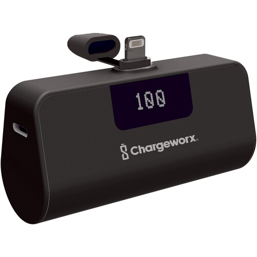 ChargeWorx Lightning Mini Capsule Power Bank (5000 mAh Black)