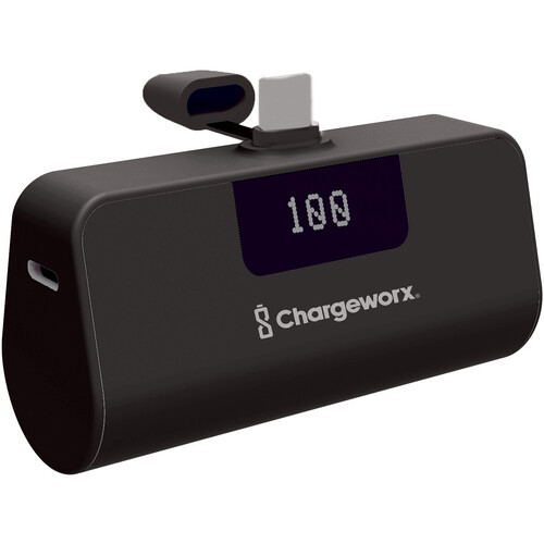 ChargeWorx USB-C Mini Capsule Power Bank (5000mAh Black)