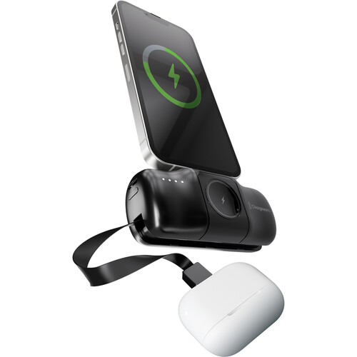 ChargeWorx Capsule USB-C Power Bank with Apple Watch Charger (5000mAh Black)