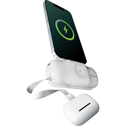 ChargeWorx Capsule USB-C Power Bank with Apple Watch Charger (5000mAh White)