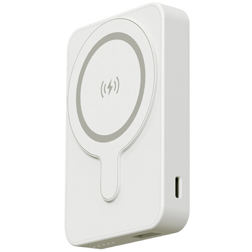 ChargeWorx Wireless Power Bank with Credit Card Holder (5000mAh White)