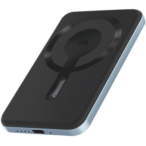 ChargeWorx Slim Metal MagSafe Power Bank (5000mAh Coral Blue)