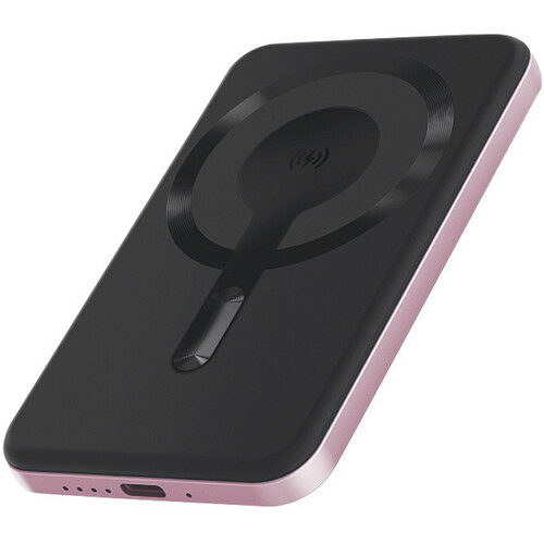 ChargeWorx Slim Metal MagSafe Power Bank (5000mAh Pink)