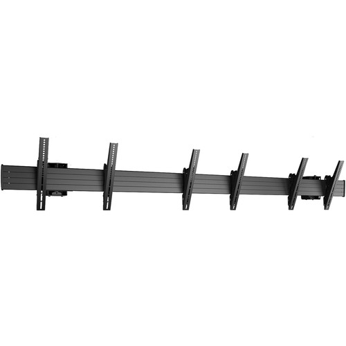 Chief FUSION Series FCAB3X1U Large Back-to-Back Ceiling-Mounted 3 x 1 Menu Board Mount (Landscape Black)