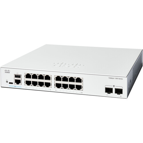 Cisco Catalyst C1300-16T-2G 16-Port Gigabit Managed Network Switch