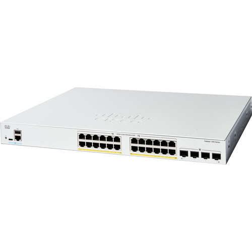 Cisco Catalyst C1300-24FP-4G 24-Port Gigabit PoE+ Compliant Managed Network Switch (370W)