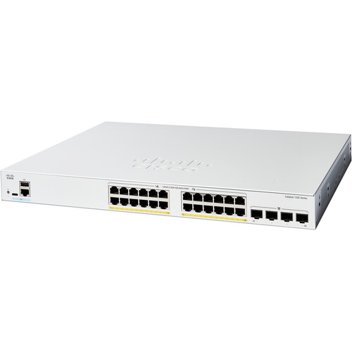 Cisco Catalyst C1200-24FP-4G 24-Port Gigabit PoE+ Compliant Managed Network Switch (375W)