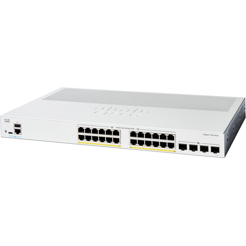 Cisco Catalyst C1200-24P-4X 24-Port Gigabit PoE+ Compliant Managed Network Switch (195W)
