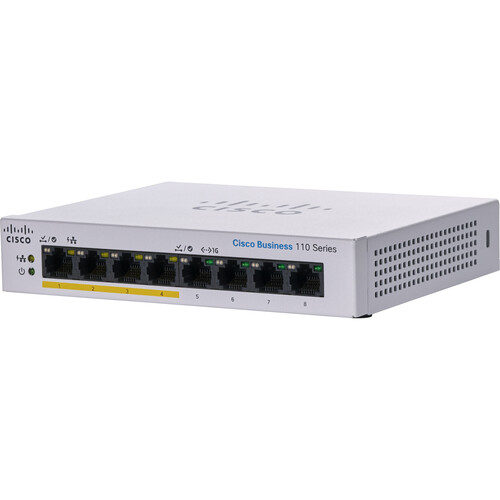 Cisco CBS110-8PP-D 8-Port Unmanaged PoE-Compliant Network Switch