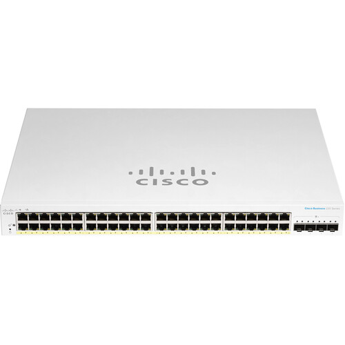 Cisco CBS220-48P-4G 48-Port Gigabit PoE+ Compliant Managed Network Switch with SFP