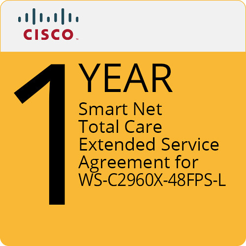 Cisco Smart Net Total Care Service for WS-C2960X-48FPS-L Catalyst 2960-X Switch (1-Year)