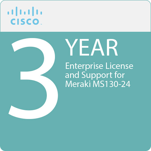 Cisco 3-Year Enterprise License and Support for Meraki MS130-24