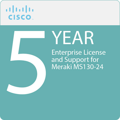 Cisco 5-Year Enterprise License and Support for Meraki MS130-24