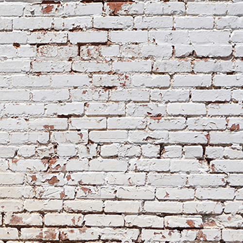Click Props BF565 5 x 5 ft White Painted Brick Wall Photographic Background - Black