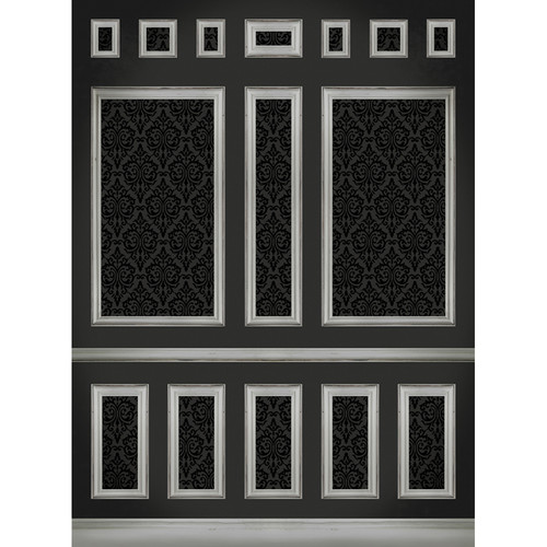 Click Props Backdrops Wallpapered Panels Black Backdrop (7 x 9.5')