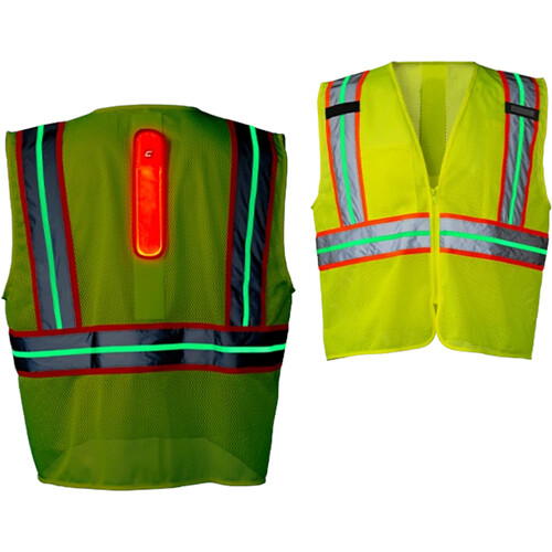 COAST SV400 Rechargeable/Reflective Hi Vis Safety Vest (Large)