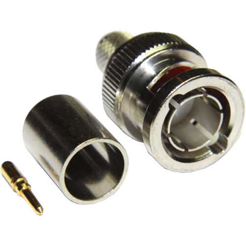COAX Connectors BNC High-Definition Crimp/Crimp Plug for Belden 1694A/1694F (100-Pack)