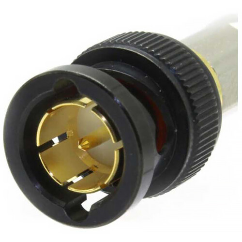 COAX Connectors BNC Ultra-HD Crimp/Crimp 12G Korus Plug for Belden 1694A/1694F (100-Pack)