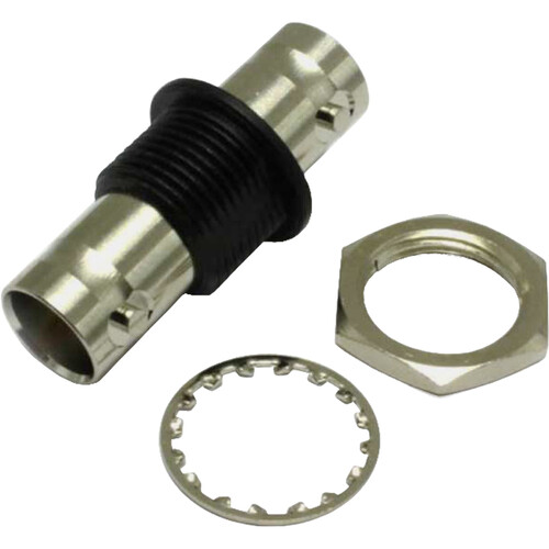 COAX Connectors BNC 12G Insulated Bulkhead Jack-to-Jack Adapter (Nickel & ID 100-Pack)