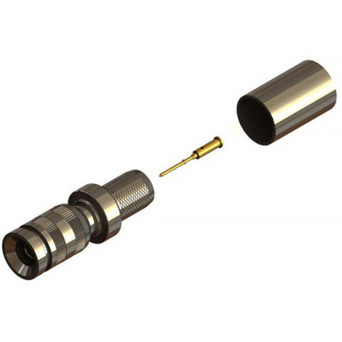 COAX Connectors Din 1.0/2.3 Crimp/Crimp Plug True 75-Ohm/12G (100-Pack)