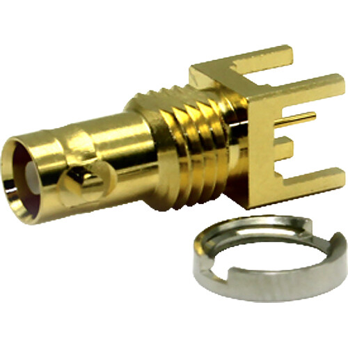 COAX Connectors Micro-BNC Straight PCB Mount Bulkhead Jack (100-Pack)