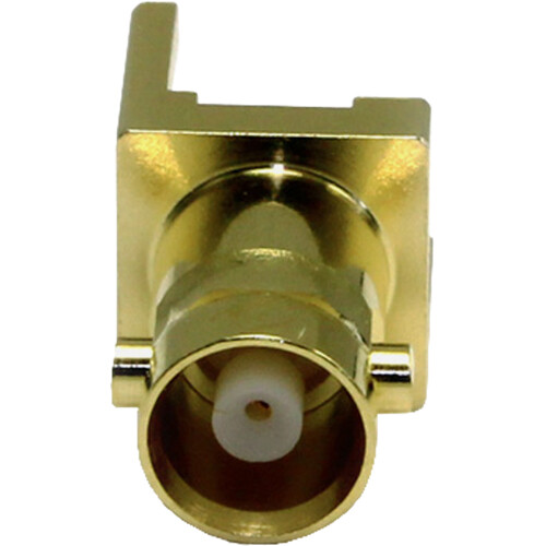 COAX Connectors Micro-BNC Straight PCB Bulkhead Jack with 3 Legs (100-Pack)
