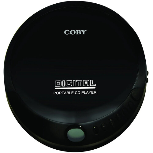 Coby CD193BK Personal CD Player with Anti-Skip & Foldable Headphones (Black)