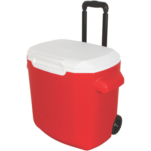 Coleman 28-Quart Performance Wheeled Cooler (Red/White)