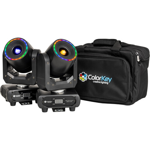ColorKey Halo Spot 100 Moving Head Bundle with Carry Bag (2-Pack)