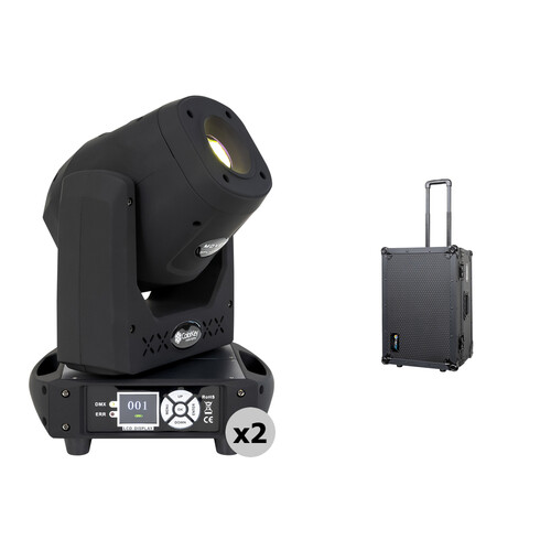 ColorKey Mover Spot 150 90W Compact LED Moving Head Kit with Flight Case (Pair)
