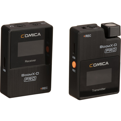 Comica Audio BoomX-D PRO D1 Ultracompact Digital Wireless Microphone System/Recorder (2.4 GHz Black)