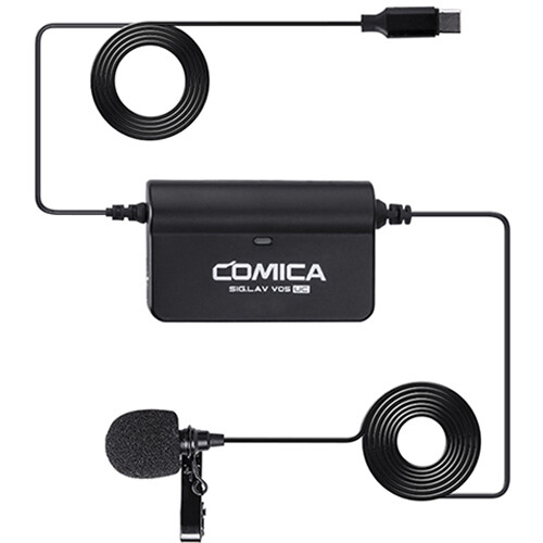 Comica Audio SIG.LAV V05 UC Omnidirectional Lavalier Microphone with Gain and Monitoring for Android Devices (USB Type-C)