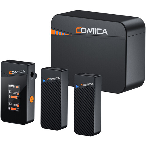 Comica Audio Vimo C3 Mini 2-Person Wireless Microphone System for Cameras Smartphones with 3.5mm (Black 2.4 GHz)
