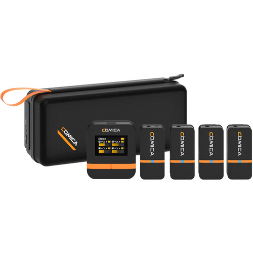 Comica Audio Vimo Q Mini 4-Person Wireless Microphone System for Cameras & Smartphones (Black 2.4 GHz)
