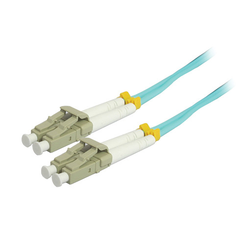 Comprehensive 10GB LC/LC Duplex 50/125 Multimode Fiber Patch Cable (Aqua 9.8')
