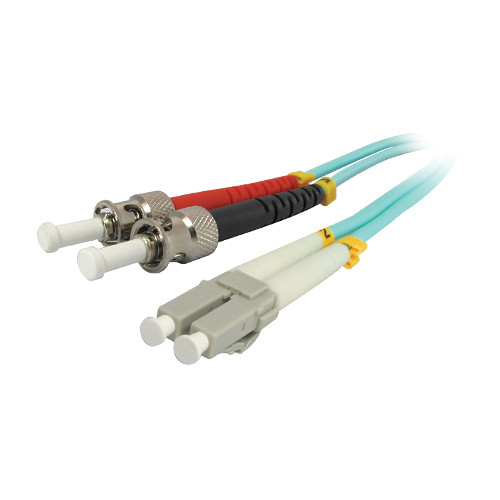 Comprehensive 10GB LC/ST Duplex 50/125 Multimode Fiber Patch Cable (Aqua 65.6')