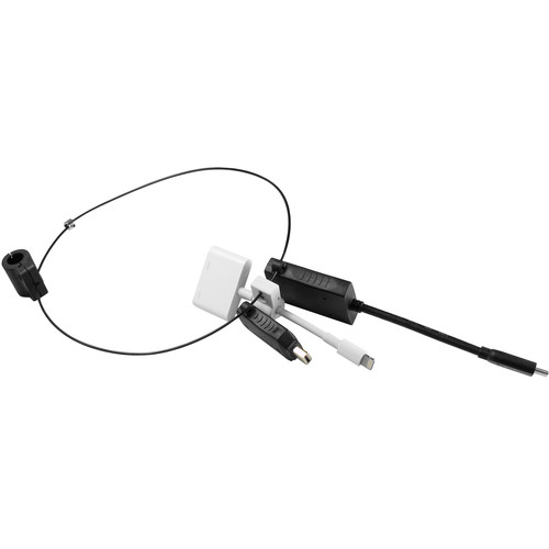 Comprehensive Computer Adapter Ring with 3 Adapters (Mini-DisplayPort HDMI USB Type-C & Lightning)
