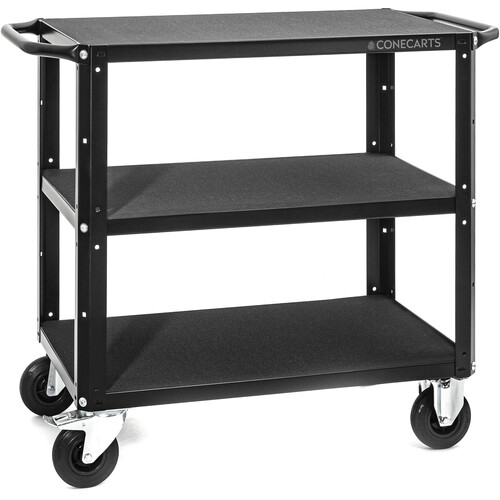 ConeCarts Small 3-Shelf Cart with High-Density Precut Foam