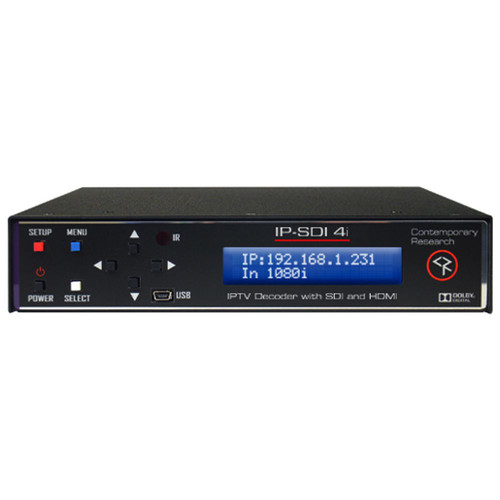 Contemporary Research IP-SDI 4i IPTV Decoder with Universal Rackmount