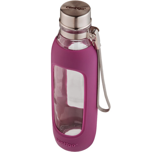 Contigo Purity Glass Water Bottle (20 fl oz, Radiant Orchid)