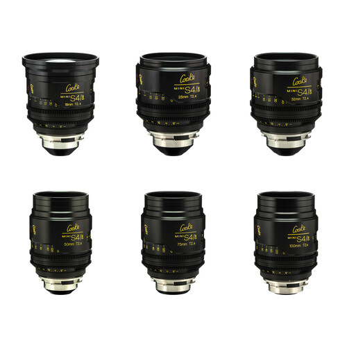 Cooke miniS4/i Cine Lens Set of 6 x Lenses (18/25/32/50/75/100mm Feet)