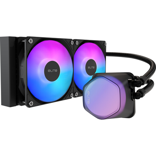 Cooler Master Elite Liquid 240 ARGB AIO Liquid CPU Cooler (Black)