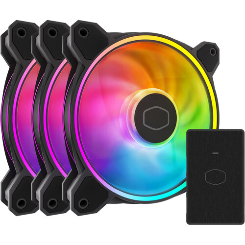 Cooler Master MasterFan MF120 HALO Case Fan (Black 3-Pack)