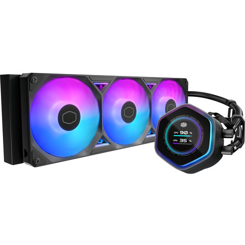 Cooler Master MasterLiquid Atmos II 360mm LCD AIO Liquid CPU Cooler (Black)