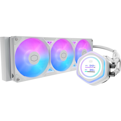 Cooler Master MasterLiquid Atmos II 360mm LCD AIO Liquid CPU Cooler (White)