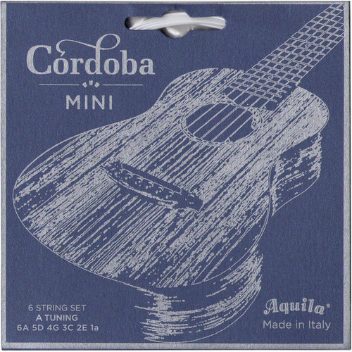 Cordoba Mini String Set for A Tuning (6-String Supernylgut Ball Ends 24 - 39)