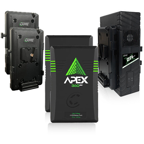 Core SWX APEX High-Voltage 2-Battery V-Mount Starter Kit with Dual Charger & Direct-Connect Plates