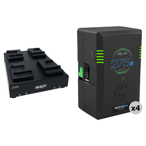 Core SWX Helix Max 275 4-Battery & Mach4 Charger Kit (B-Mount)