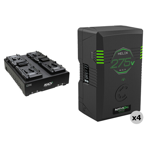 Core SWX Helix Max 275 4-Battery & Mach4 Charger Kit (V-Mount)